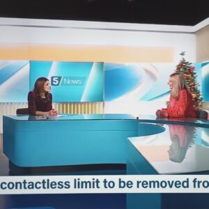 Sue on Channel 5 News December 2025 Contactless Card Limits Square